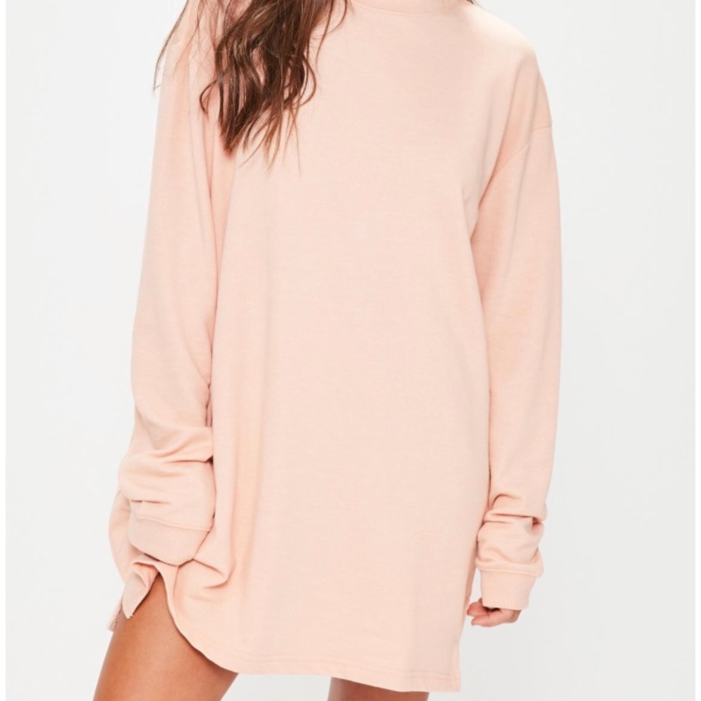 Blush sweatshirt dress